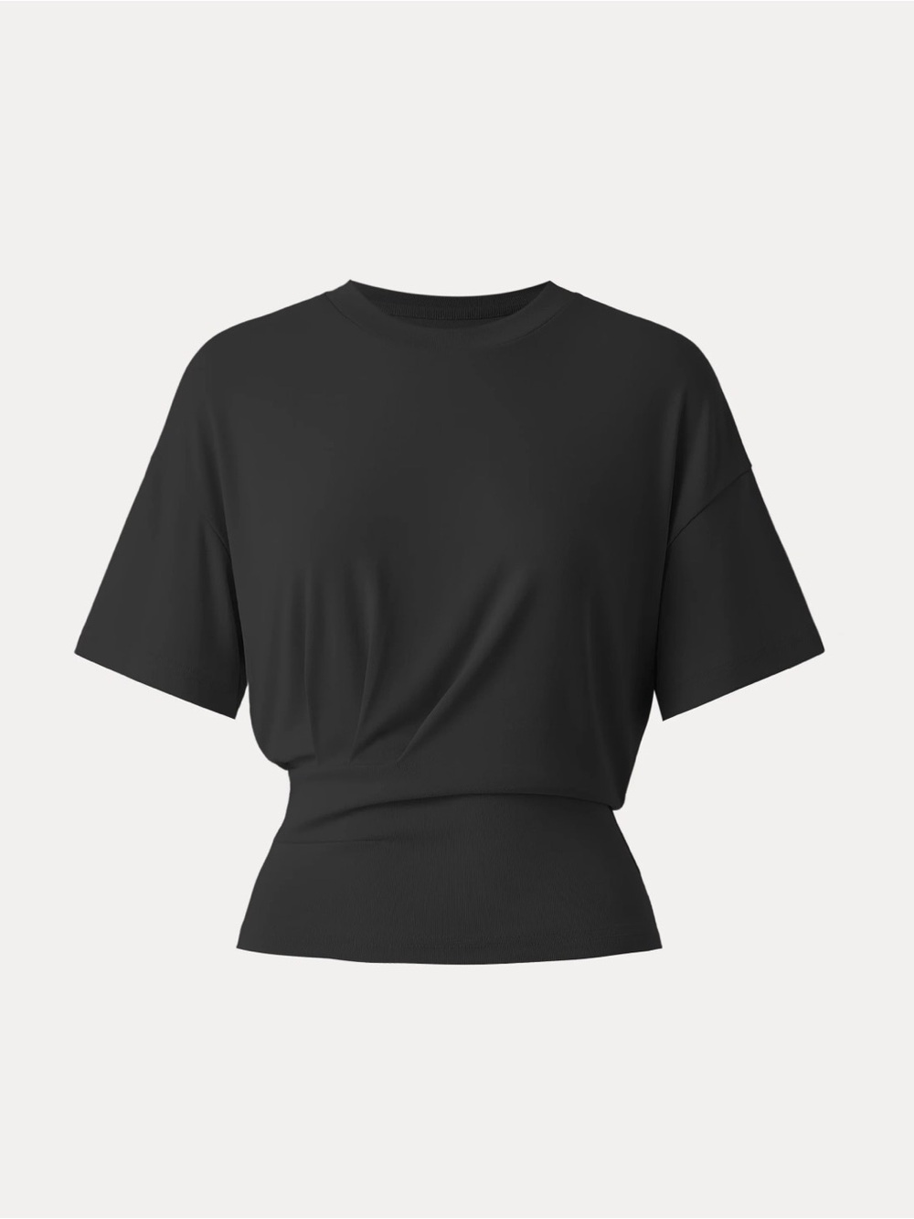 OGL Crewneck Short Sleeve Sandwashed Black Tucked Tee NWT Size Small